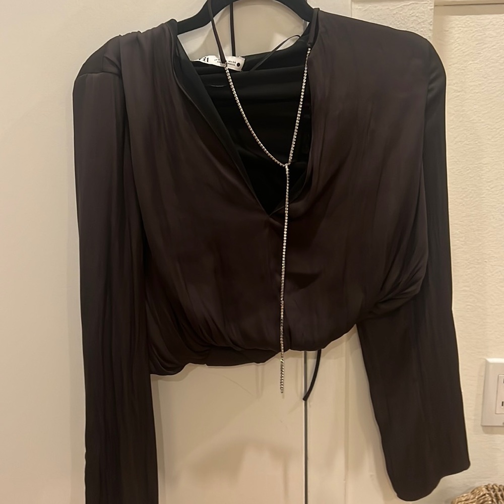 Zara long sleeve blouse size small